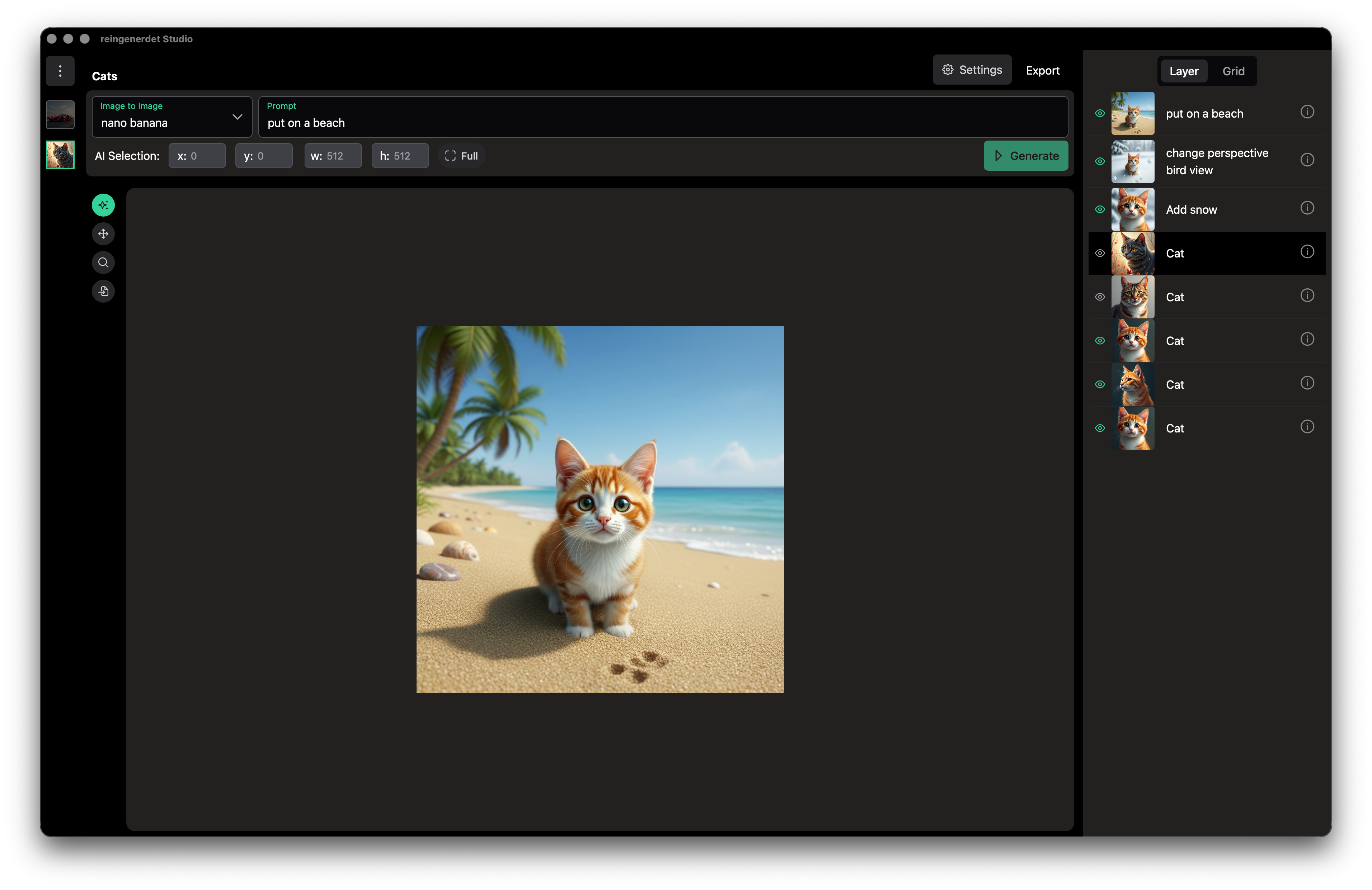 Place object on a beach scene